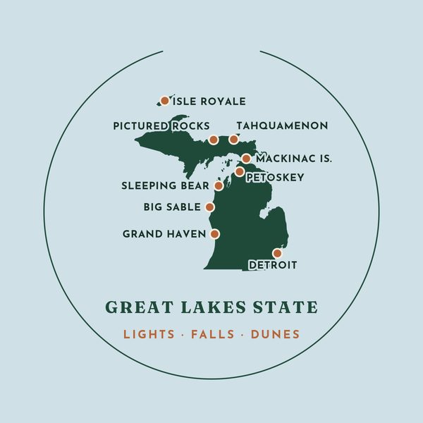 Michigan map ornament